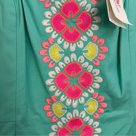 NWT vineyard VINES Caribbean Floral Strapless dress size 14 - Picture 3 of 8